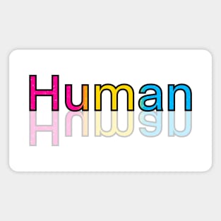 Human (Pansexual pride version) Magnet